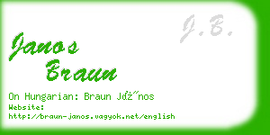janos braun business card